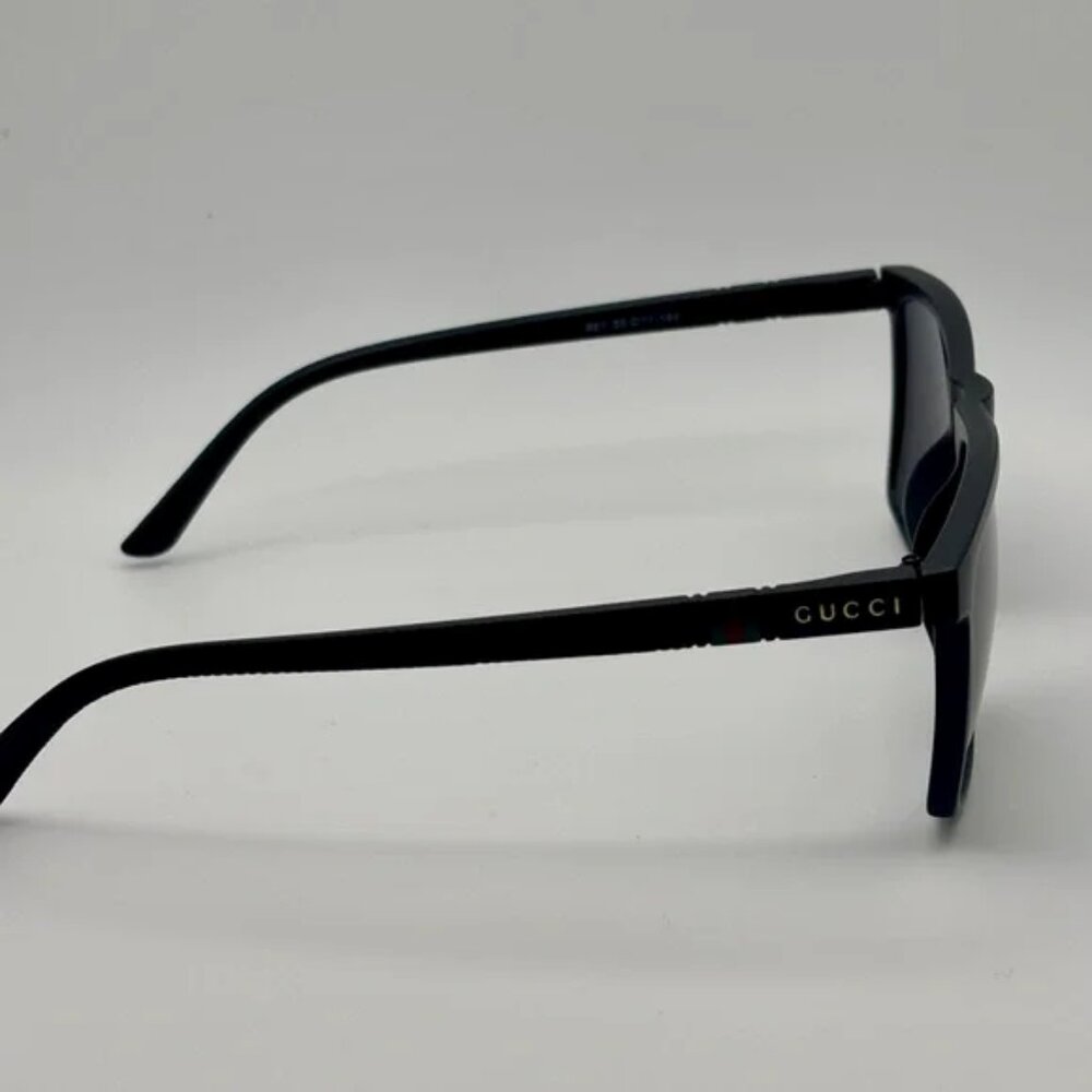 Authentic Gucci Rectangular Matte Black Sunglasse… - image 4